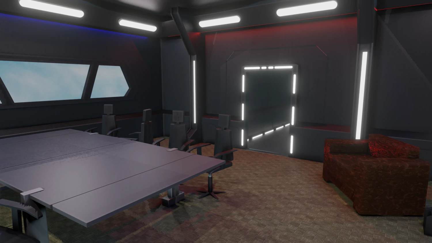 conference room 3D Model .c4d .max .obj .3ds .fbx .stl .blend 