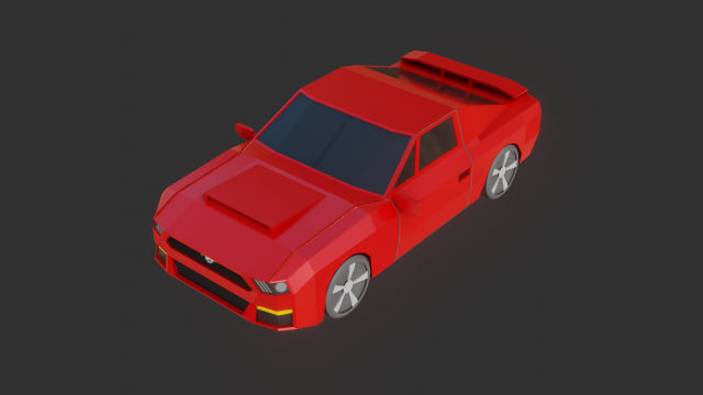 low poly car - pbr -game ready Modèle 3D .c4d .max .obj .3ds .fbx .stl .blend 