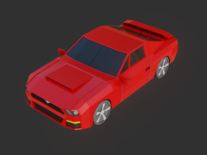 low poly car - pbr -game ready 3D Модель