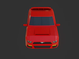 low poly car - pbr -game ready 3D Model