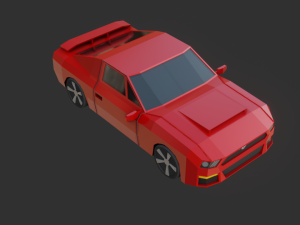 low poly car - pbr -game ready Modèle 3D