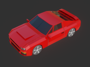 low poly car - pbr -game ready Modèle 3D