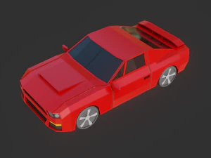 low poly car - pbr -game ready 3D Model