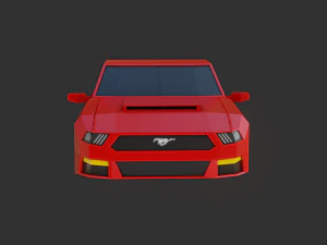 low poly car - pbr -game ready 3D Model
