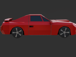 low poly car - pbr -game ready Modèle 3D