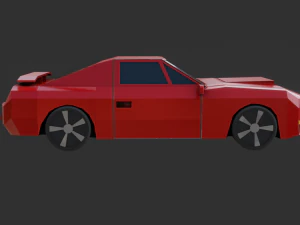 low poly car - pbr -game ready 3D Model