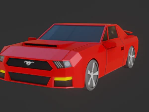low poly car - pbr -game ready 3D Model