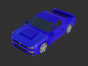 low poly car - pbr -game ready Modèle 3D