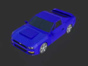low poly car - pbr -game ready 3D Model
