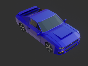 low poly car - pbr -game ready Modèle 3D