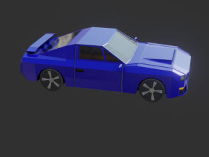 low poly car - pbr -game ready Modèle 3D