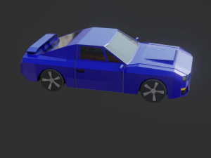 low poly car - pbr -game ready 3D Model