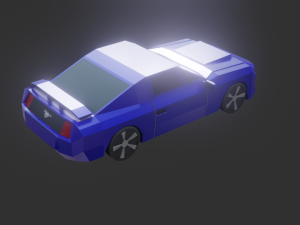 low poly car - pbr -game ready Modèle 3D