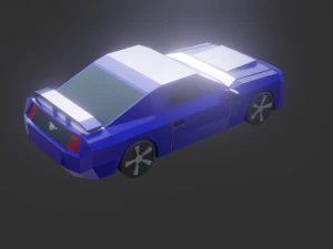 low poly car - pbr -game ready 3D Model