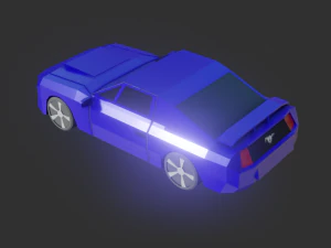 low poly car - pbr -game ready 3D Model