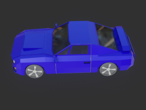 low poly car - pbr -game ready Modèle 3D