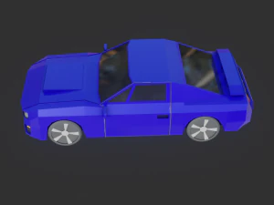 low poly car - pbr -game ready 3D Model