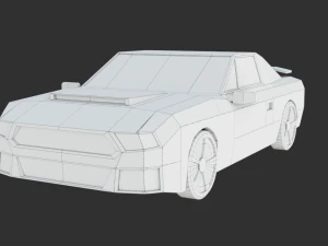 low poly car - pbr -game ready 3D Model