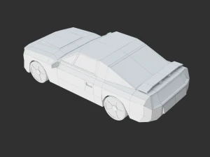 low poly car - pbr -game ready 3D Model