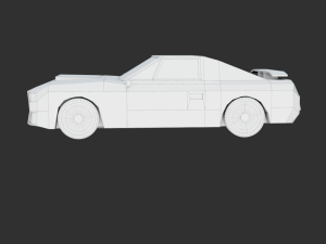 low poly car - pbr -game ready Modèle 3D