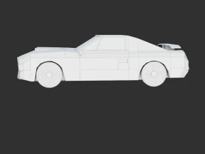 low poly car - pbr -game ready 3D Model