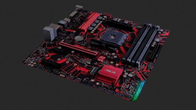 mother board - low poly - game ready 3Dモデル .c4d .max .obj .3ds .fbx .stl .blend 