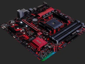 mother board - low poly - game ready 3D Model