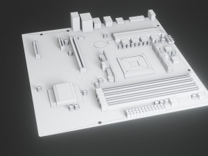mother board - low poly - game ready 3Dモデル