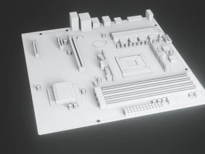 mother board - low poly - game ready 3D Model