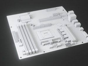mother board - low poly - game ready 3Dモデル