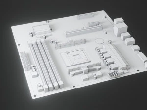 mother board - low poly - game ready 3D Model