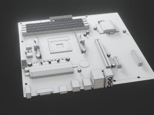 mother board - low poly - game ready 3D Model