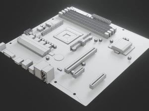 mother board - low poly - game ready 3D Model