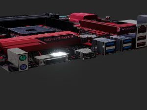 mother board - low poly - game ready 3D Model