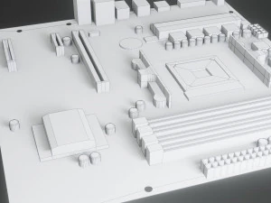 mother board - low poly - game ready 3D Model