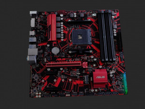 mother board - low poly - game ready 3Dモデル