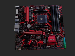 mother board - low poly - game ready 3D Model
