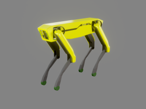 boston dynamics dog - low poly pbr- game ready low-poly 3D-Modell