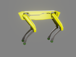 boston dynamics dog - low poly pbr- game ready low-poly 3D Model