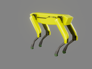 boston dynamics dog - low poly pbr- game ready low-poly 3D Model