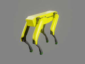 boston dynamics dog - low poly pbr- game ready low-poly 3D Model