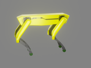 boston dynamics dog - low poly pbr- game ready low-poly 3D Model