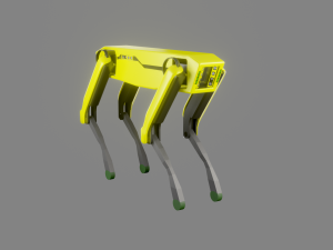 boston dynamics dog - low poly pbr- game ready low-poly 3D Model