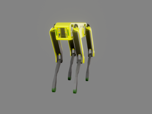 boston dynamics dog - low poly pbr- game ready low-poly 3D Model