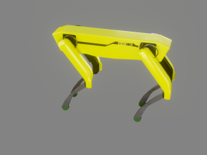 boston dynamics dog - low poly pbr- game ready low-poly 3D Model