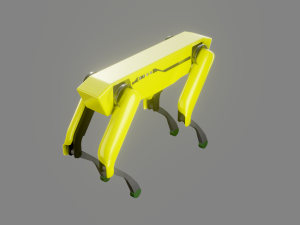 boston dynamics dog - low poly pbr- game ready low-poly 3D Model