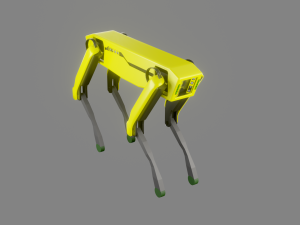boston dynamics dog - low poly pbr- game ready low-poly 3D Model