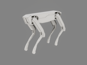 boston dynamics dog - low poly pbr- game ready low-poly 3D Model