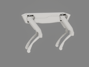 boston dynamics dog - low poly pbr- game ready low-poly 3D Model