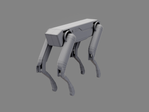 boston dynamics dog - low poly pbr- game ready low-poly 3D Model